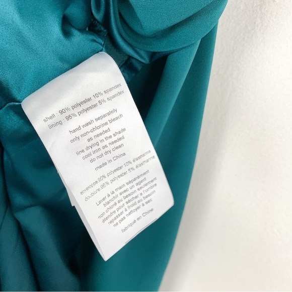 Galina Signature Gem/Dark Green Off the Shoulder Bridesmaid Dress Sz 4 - Picture 13 of 14